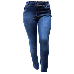 Jeans Clásicos de Mezclilla Elástica de Cintura Alta y Corte Ajustado para Mujer, Pantalones Cómodos de Estilo Delgado, Casuales y a la Moda, Hechos a Medida - Product Image 1