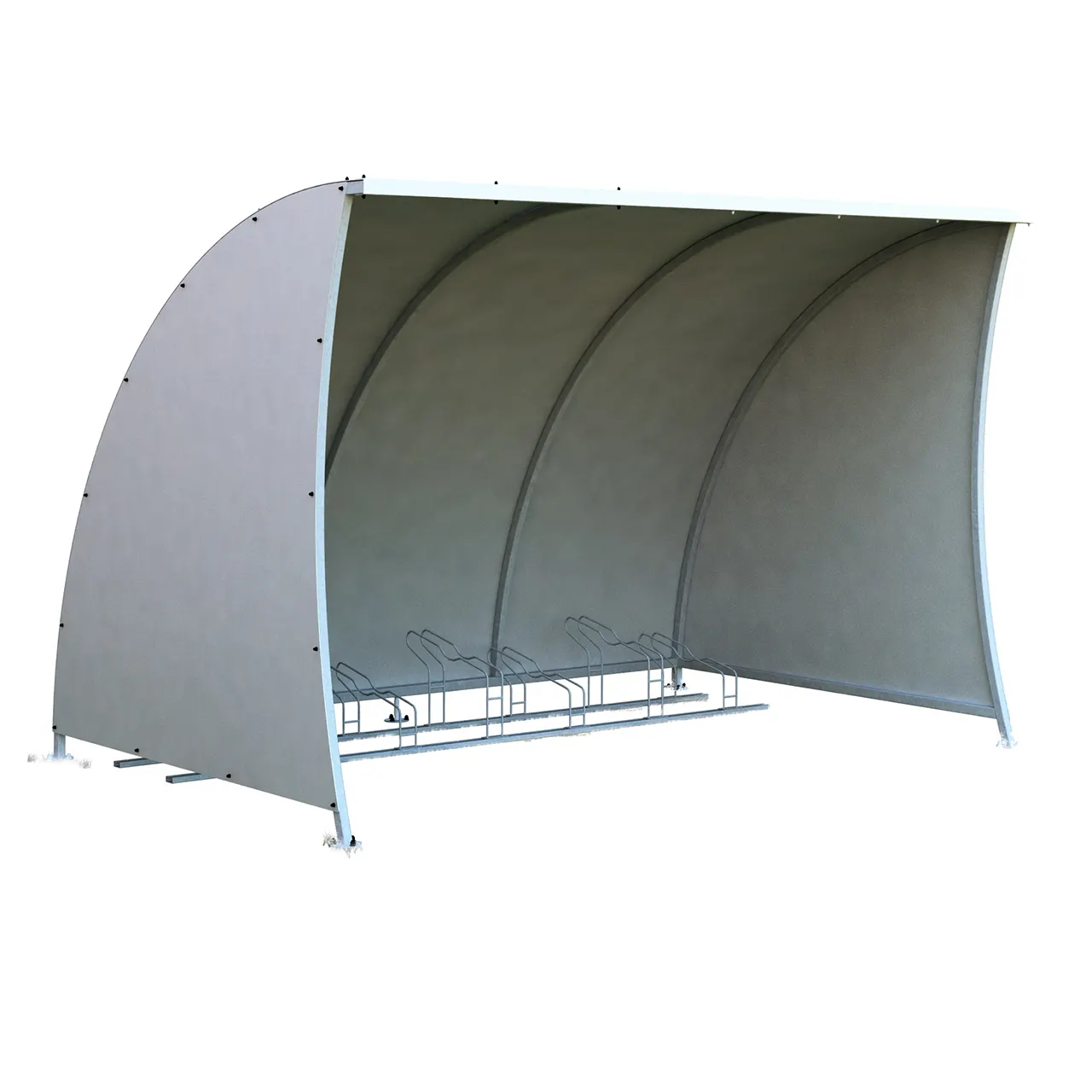 High Quality Patented Made in Italy Canopy Roof Bicycle and Motorcycle Cover Galvanised Iron Structure 200x214x205 cm