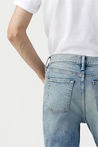 กางเกงยีนส์ผ้าเดนิมผ้าฝ้าย100% คุณภาพสูง5กระเป๋าของผู้ชายกางเกงยีนส์รัดรูปผ้ายืดสวมใส่สบาย - Product Image 4