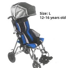 Fauteuil roulant de luxe pour enfants - Multifonctionnel en acier et alliage d'aluminium, couleurs rouge/bleu/rose, utilisation intérieure/extérieure pour les enfants de 2 à 16 ans - Product Image 5
