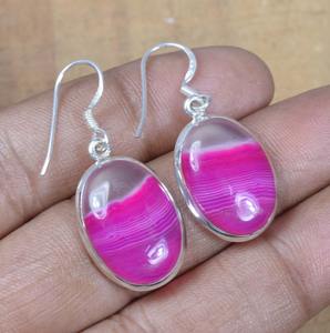 Pendientes de piedras preciosas de ágata de Botswana, joyería de moda para mujer, pendientes de plata de ley sólida 925 para mujeres y niñas, colgantes - Product Image 5