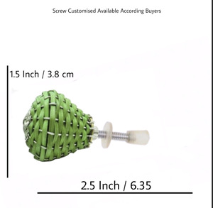 ลูกบิดตู้โลหะทำจากไม้ไผ่สานด้วยมือสำหรับตกแต่งในห้องครัวห้องนอนกลางแจ้งลิ้นชักลิ้นชักสำหรับใช้ในตู้เสื้อผ้า - Product Image 3