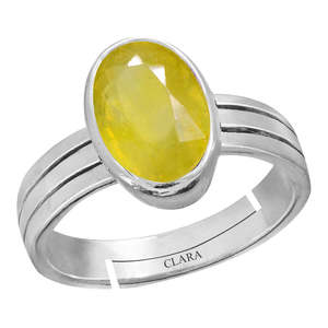 Anillo de Zafiro Amarillo Natural Certificado con Corte Ovalado y Engaste de Bisel para Uso Diario - Product Image 1