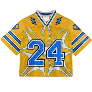 Maillots de lacrosse réversibles imprimés pour hommes, logo d'équipe personnalisé par sublimation, écologiques, séchage rapide, maille 100% polyester, terrain de sport - Product Image 1