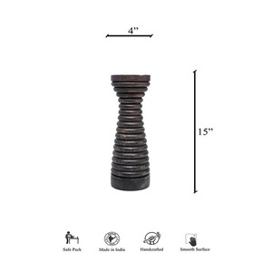 Serene Ambiance Porte-lumière artisanal Warm Glow: Porte-lumière décorative - Product Image 3