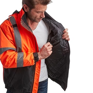 Chaqueta de Trabajo Resistente OEM, con Múltiples Bolsillos, Impermeable, de Alta Visibilidad, Reflectante, para Seguridad Vial, Clase 2 - Product Image 3