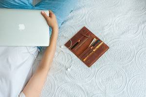 High Quality Minimalist <b>Women</b> Genuine Leather Anti-Theft Long Open Closure <b>Travel</b> <b>Wallet</b> Customizable LWM-0021 - Product Image 2