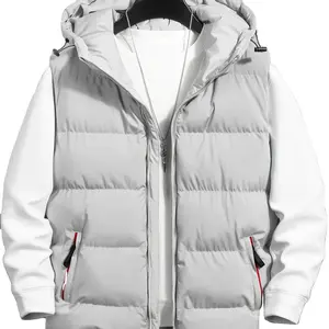 Best Selling Custom Logo Men's Hypemode Zipper Hooded Vest Puffer Down Vest Bubble jacket