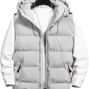 Meilleures ventes, gilet à capuche à fermeture éclair Hypemode pour hommes avec logo personnalisé, gilet en duvet bouffant, veste à bulles - Product Image 1
