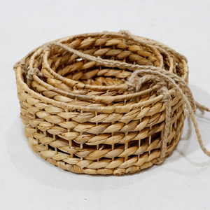 Artex Dong Thap usine fait à la main écologique rond suspendu Pots de fleurs jonc de mer jacinthe d'eau artisanat décoratif Vietnam - Product Image 4