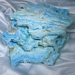 Venta al por Mayor de Rodajas de Hemimorfita Azul Natural, Especímenes Minerales Druzy, Cristales para Decoración - Product Image 6