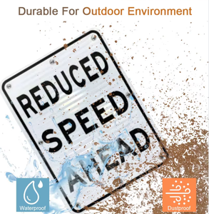 Señales de seguridad vial de aluminio de alta visibilidad con luces LED intermitentes alimentadas por energía solar y luces de advertencia lentas - Product Image 5
