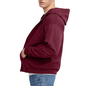 เสื้อมีฮู้ดแบบซิปด้านหน้าของผู้ชายผ้าฟลีซแบบ100% สำหรับฤดูใบไม้ร่วง - Product Image 3