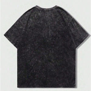 Camiseta de fibra de bambú de algodón Vintage de moda para hombre, Manga corta informal con estampado de letras personalizado, diseño de hombro caído, 100% algodón - Product Image 6