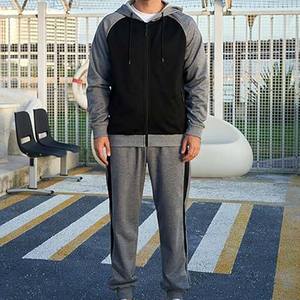 Unisex 100% Cotton Jogger Sets Custom Logo Printed Casual Winter Tracksuit Hooded Collar Men's 2-Piece <b>Sweat</b> Suits - Product Image 3