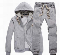 Polo de sport personnalisé, survêtement homme blanc à manches longues / ensemble de jogging / survêtement polo homme de haute qualité