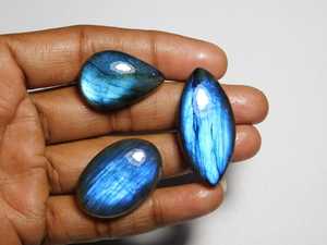 3pcs Labradorite Lot Cabochons Spectrolite Labradorite Gemstones Top Quality Loose Precious Stones 117 Cts - Product Image 2