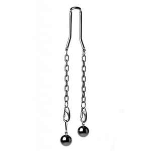 Estirador de testículos de acero inoxidable con peso, equipo BDSM para romper testículos, para gays. - Product Image 1