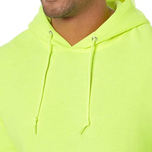 Sweat-shirts à capuche pour hommes en molleton épais vert néon de qualité supérieure, avec logo personnalisé imprimé numériquement sur le devant - Product Image 5