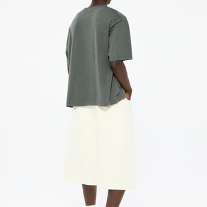 Boxy Fit T Shirt Hombres 100% Algodón Top Trendy Streetwear Logotipo personalizado O Neck Plain Boxy Fit T Shirt para hombres Precio barato OEM - Product Image 3