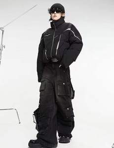 Jeans de Mezclilla de Cintura Media para Mujer, Estilo Nuevo, Corte Regular, Pierna Recta, Color Sólido, Botones, Múltiples Bolsillos Tipo Cargo, Estilo Retro Urbano, Mejores Precios - Product Image 3