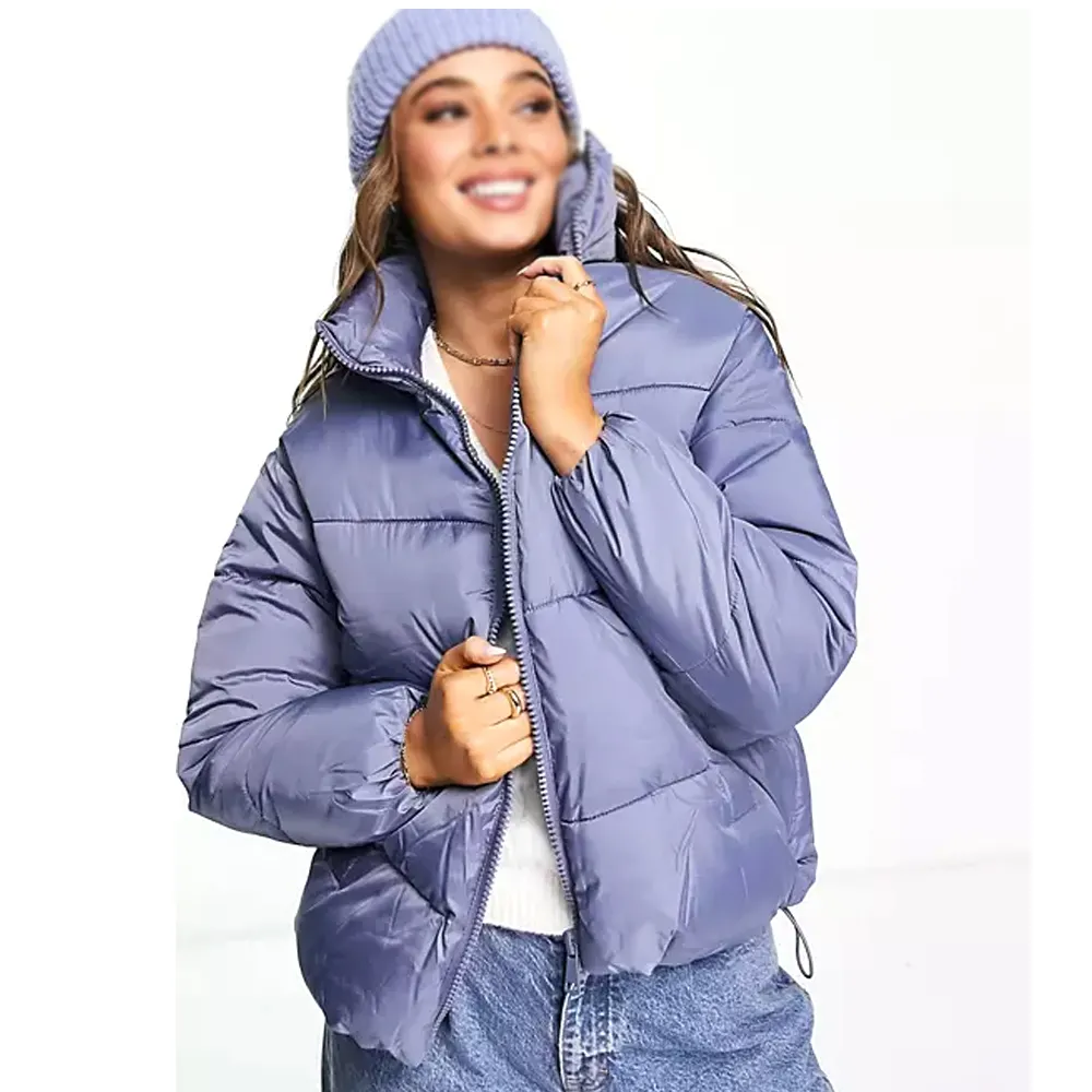 Chaqueta acolchada de diseño informal de temporada de invierno de alta calidad, chaqueta acolchada personalizada para mujer