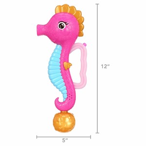 Máy bong bóng cá ngựa cho trẻ em pin hoạt động bong bóng Cây Đũa phép với đèn và âm nhạc thổi niềm vui bất tận cho các hoạt động ngoài trời - Product Image 5