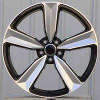 Rines de Aleación de Alta Calidad de 19 Pulgadas, 5x112, Diseño de Espada Grande Mecanizada en Negro para Audi A3 A4L A5 A6L A7 A8