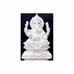 ธรรมชาติสีขาวหินอ่อนรูปปั้นพระพิฆเนศ - Product Image 1