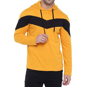 Sudadera con capucha de algodón negro 100% para hombre, patrón sólido bordado, teñido liso, estampado personalizado, sudadera térmica de lana para invierno - Product Image 1