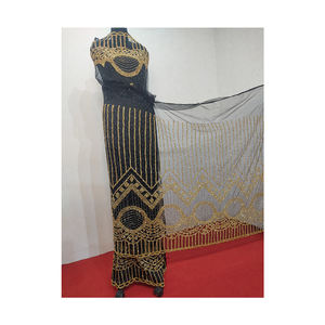 Rajgadhia Exportations Prix de gros pour femmes Cravate africaine en soie perlée George Wrapper - Product Image 3