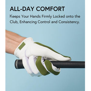 Guantes de golf para hombre de calidad superior Nuevo estilo Antideslizante Transpirable Cuero sintético de imitación Maximizar el desgaste Logotipo en blanco Piel de oveja - Product Image 6