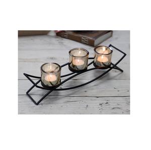 Customizable Logo <b>Set</b> of 2 Minimalist Gold Iron Pillar <b>Candle</b> Holders Home Decor for Christmas Occasions Metal <b>Candle</b> Settings - Product Image 4