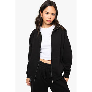 Conjunto de Sudadera con Capucha y Pantalones Deportivos para Mujer con Logotipo Personalizado, Sudadera con Capucha Extra Grande con Cierre y Pantalones Deportivos, Conjunto Deportivo para Mujer - Product Image 4