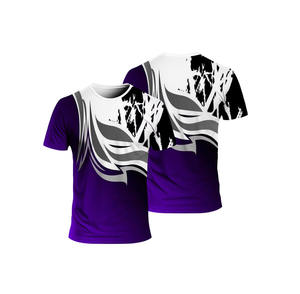 Tendance d'été pour homme T-shirt col rond manches courtes délavé à l'acide 100% coton T-shirts à manches courtes grande taille à sublimation - Product Image 3