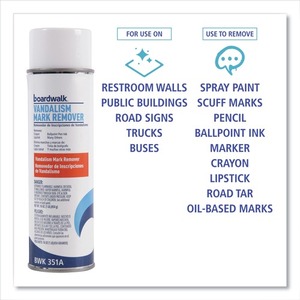 Boardwalk 15 Oz. Nettoyant et produit de lavage anti-vandalisme en aérosol 12/carton - Product Image 5