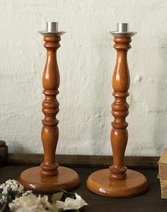 Handmade Eco-friendly Wooden <b>Candle</b> Stand for Living Room Dining Table Bedroom Christmas Decoration Smooth Polish Natural Wood - Product Image 4