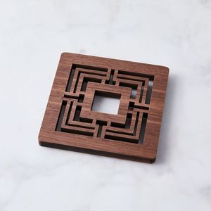 Posavasos de Madera Clásicos Hechos a Mano, Diseño Rústico Natural, Ecológicos, de Primera Calidad, Decoración para el Hogar, Protección para Bebidas Frías/Calientes - Product Image 1