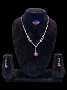 Premium AD <b>Diamond</b> <b>Necklace</b> & Earrings Set for Women Vintage Style High Quality Craftsmanship for Festive & Traditional Wear - Product Image 5