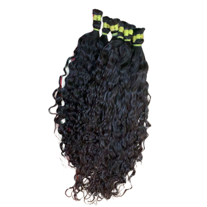 100% paquets de cheveux Remy indiens bruts naturels non transformés Extensions de cheveux humains vierges en vrac de cheveux humains fabriqués en Inde - Product Image 3