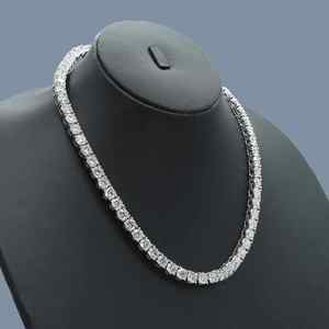 Cadena de tenis de Plata de Ley 925 con VVS Moissanite, Diamante de corte brillante, joyería corporal de Hip Hop elegante para compromiso - Product Image 2