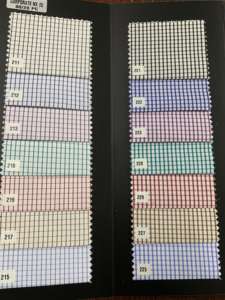 58 pouces Poly Cotton Shirting Fabric Corporate Check Design | Fournisseur de tissu de chemise de vêtement d'Inde - Product Image 5