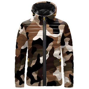 Manufacturer's Winter Sport Style Long Casual Cotton Filled Bomber <b>Jacket</b> 4XL <b>3XL</b> Zipper Sublimation Print for <b>Men</b> Windbreaker - Product Image 4