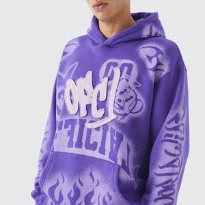 Survêtement d'hiver décontracté à capuche pour homme, grande taille, 100 % coton, respirant, épais, uni - Product Image 5