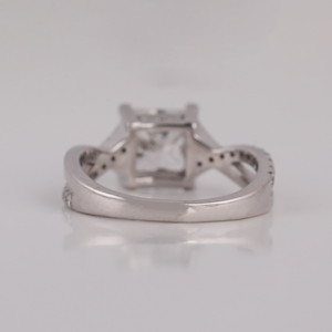 Diseño personalizado 14KT oro diamante princesa corte trenzado banda anillo de bodas alta calidad nuevo estilo clásico de moda regalo sorpresa - Product Image 4