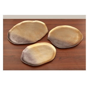 Bol à vaisselle en métal décor double ton Assiettes de service pour salade, fruits, chocolat, noix, cuisine, mariage, décoration de tous les jours - Product Image 4