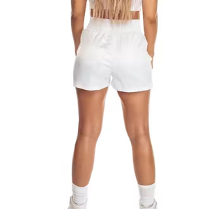 Short Actif Tissé Unisexe | Polyester Respirant/Coton Bicolore Noir et Blanc Boxe Casual Jogging & Exercise Bottoms - Product Image 4