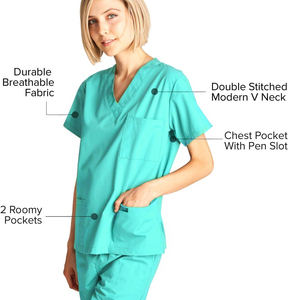Wholesale Custom Logo Scrub <b>Sets</b> Medical Hospital Uniforms Fashion Nursing Scrubs Comfortable <b>Doctor</b> Suits Professional - Product Image 6