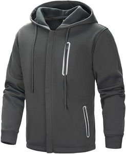 Sudadera con capucha de gran tamaño para hombre de alta calidad básica algodón mezclado grueso polar personalizado Pull Drop Shoulder diseño bordado liso - Product Image 1