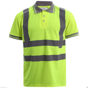 Logo personnalisé construction haute visibilité t-shirt à manches courtes vêtements de travail réfléchissants t-shirt de sécurité respirant confortable t-shirt haute visibilité - Product Image 1